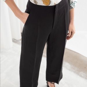 & Other Stories mid rise cropped suit pants. NWT